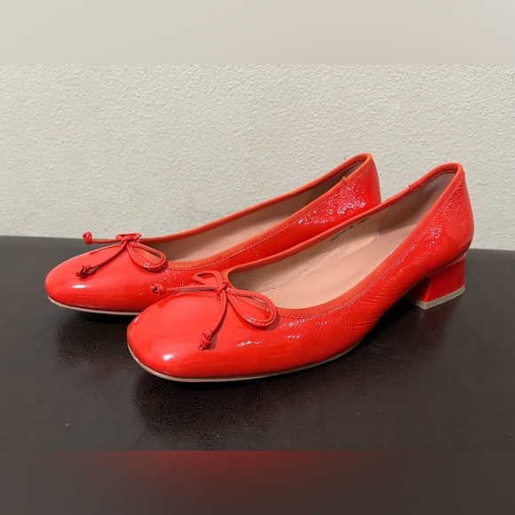 Anthropologie Bibi Lou Heeled Ballet Pumps Red 41 EU 10 US - Picture 8 of 16